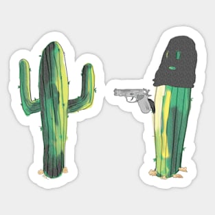 Cactus Humor Cactus Pun Hands Up Sticker